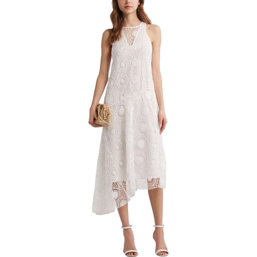 Chelsea28 Embroidered Lace Midi Dress - size S